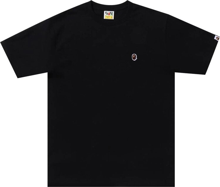 

Футболка BAPE Ape Head One Point 'Black', черный