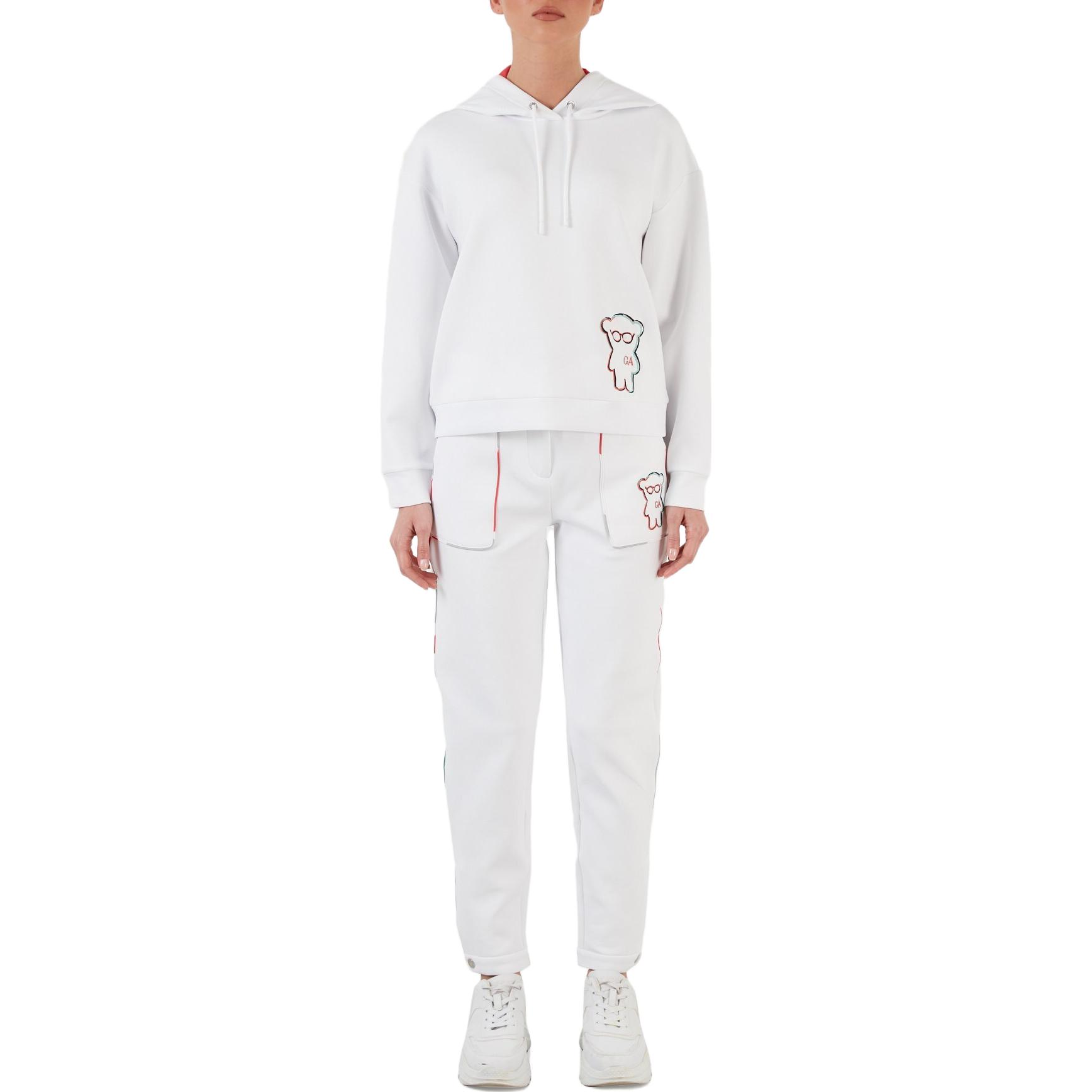 Emporio Armani Женская толстовка, белые, с капюшоном, средней плотности ткани, другие — фото 4