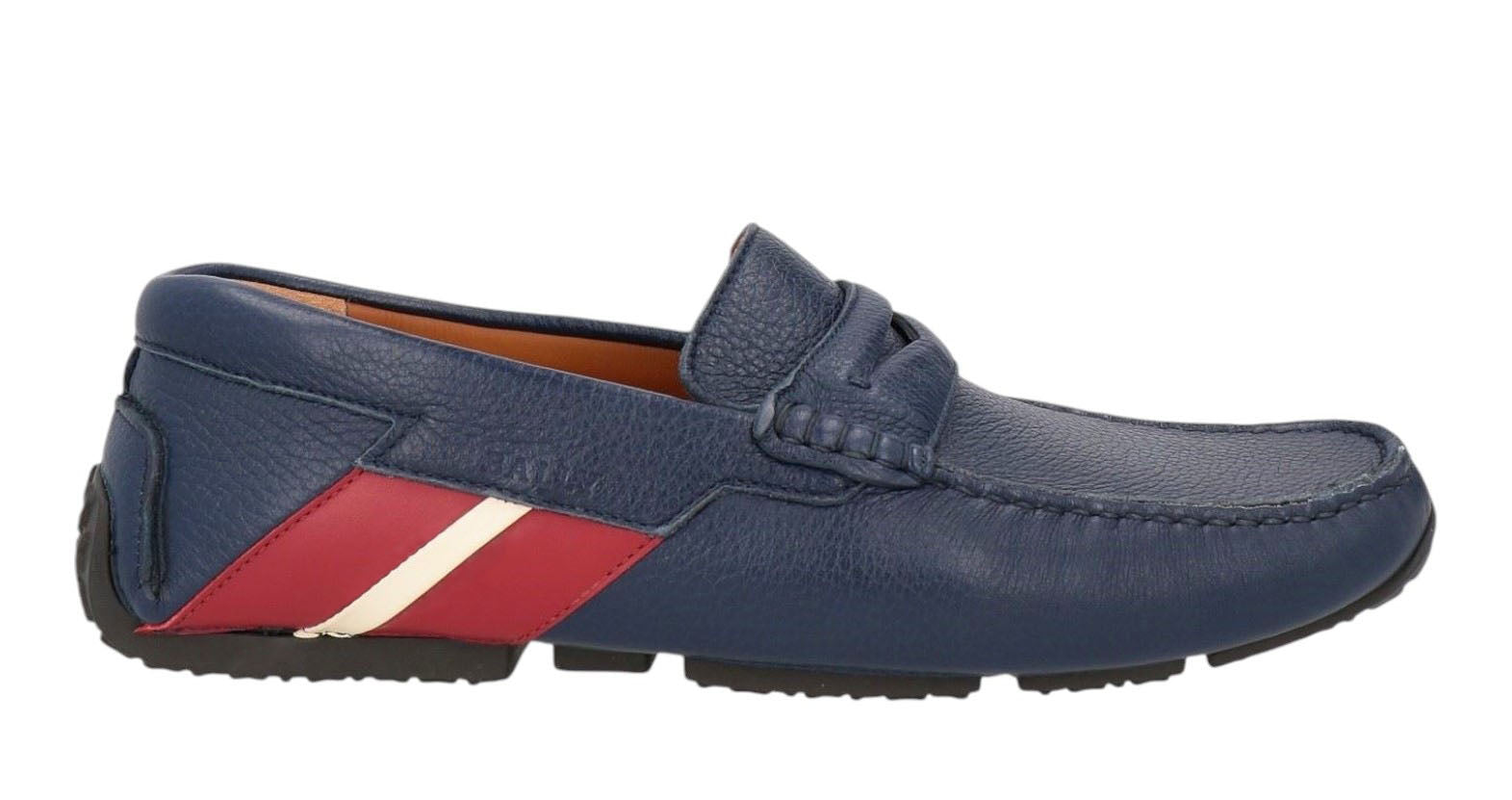 

Bally Piotre 6236518 Мужские темно-синие пенни-лоферы из зернистой бычьей кожи