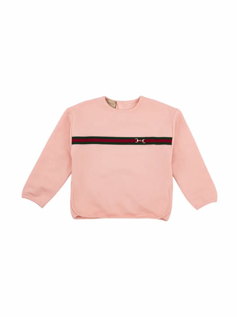 

Хлопковый джемпер Horsebit Gucci, розовый