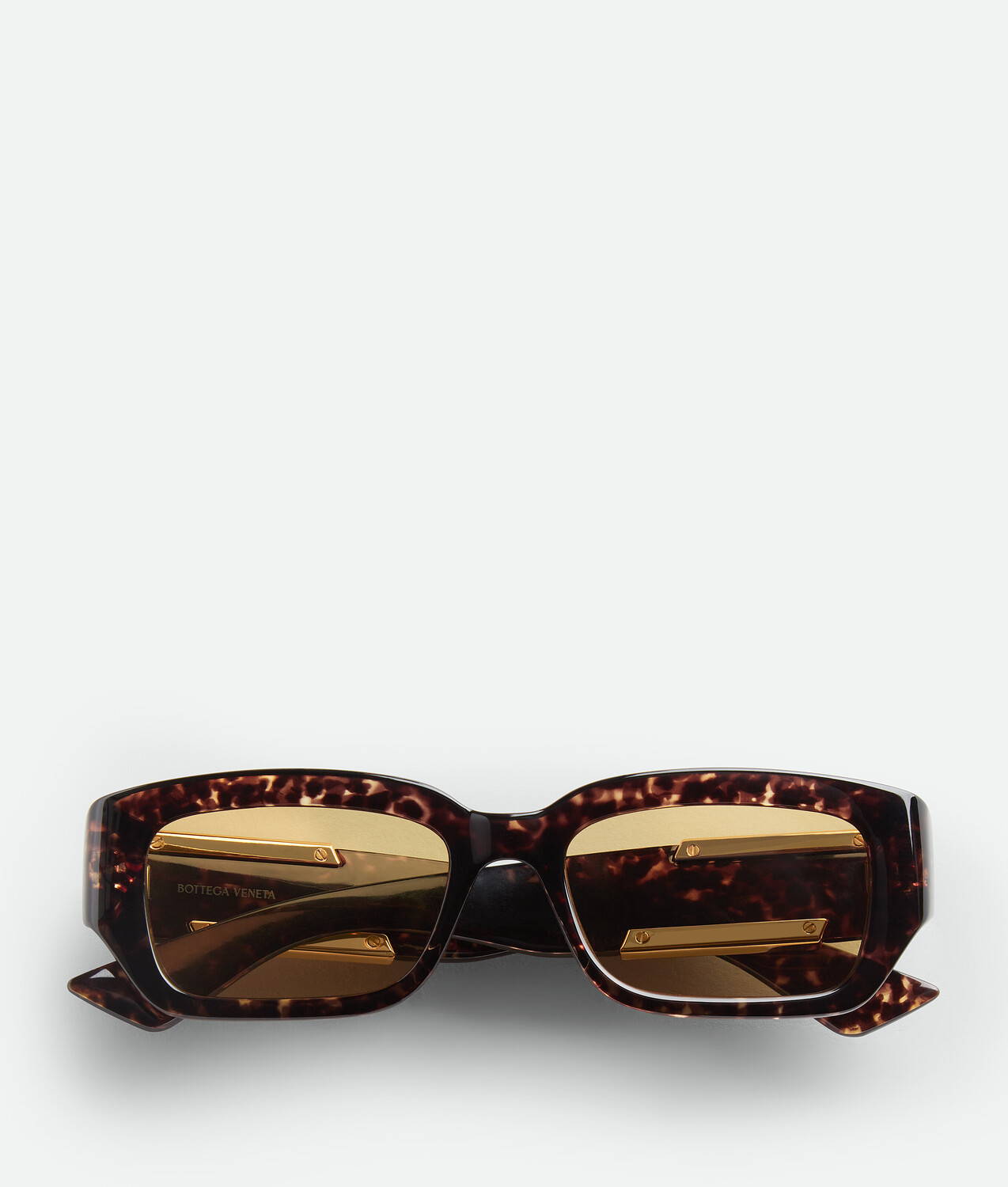 

Dash rectangular sunglasses BOTTEGA VENETA, коричневый/гавана