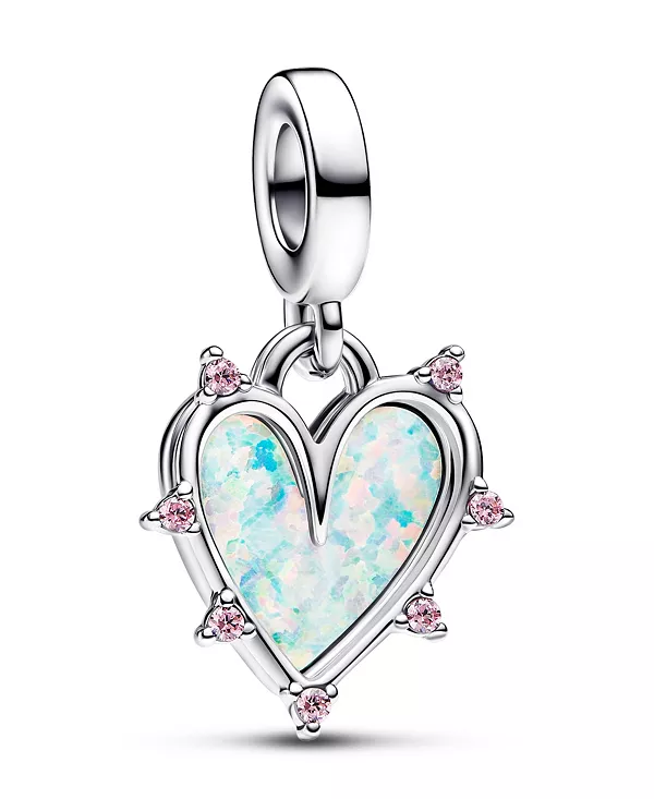 

Двойной подвесной шарм «Дружба» из стерлингового серебра с опаловым оттенком Pandora, silver