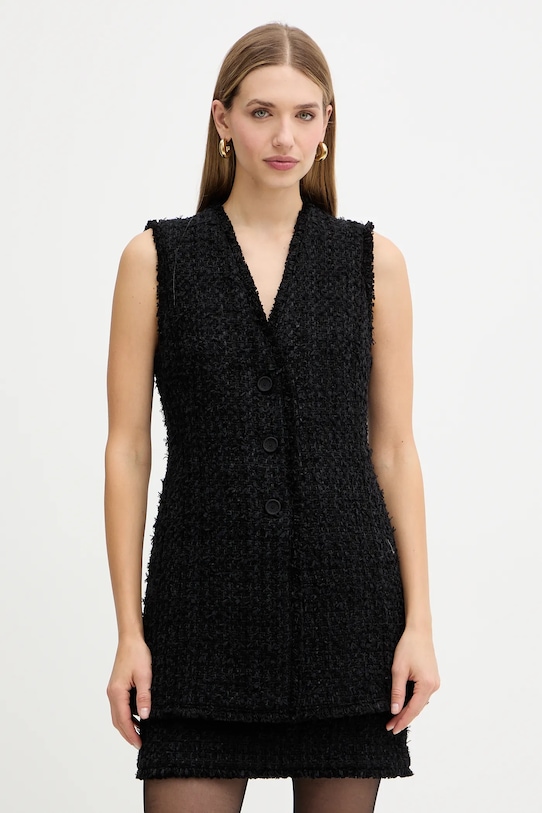 

Жилет из смесовой шерсти Boss, черный