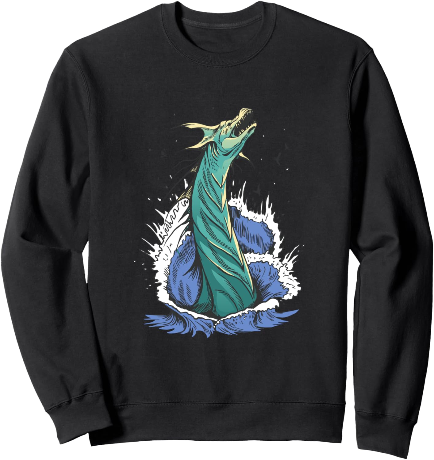 

Толстовка с изображением фантастического морского чудовища Левиафана, черная, размер S Leviathan Creature Fantasy Designs Von Drosoman, Черный, Толстовка с изображением фантастического морского чудовища Левиафана, черная, размер S Leviathan Creature Fanta