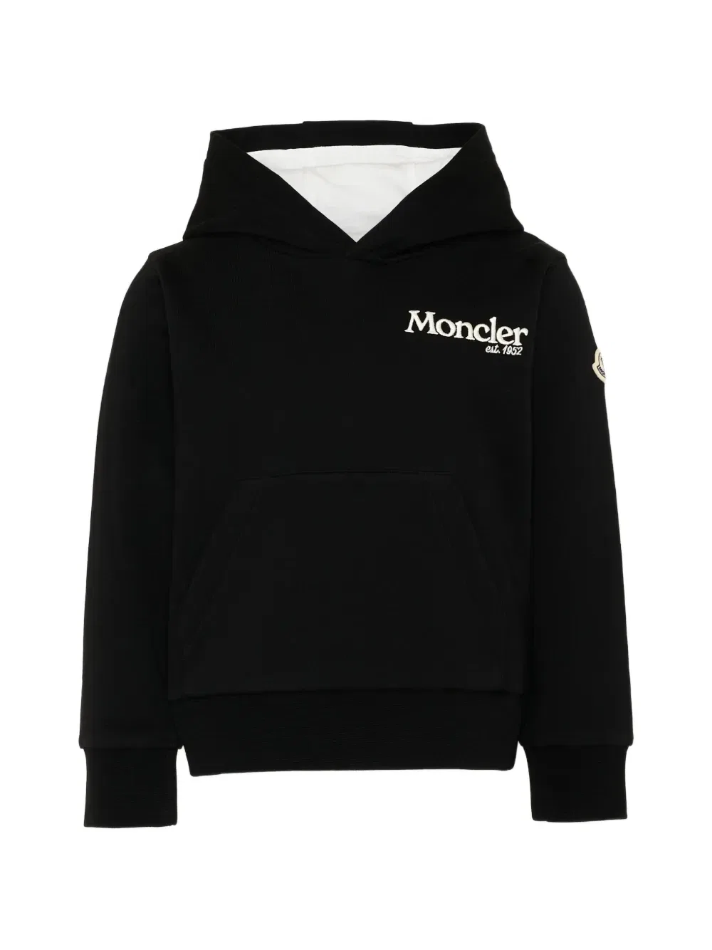 Толстовка с вышитым логотипом Moncler Enfant, черный