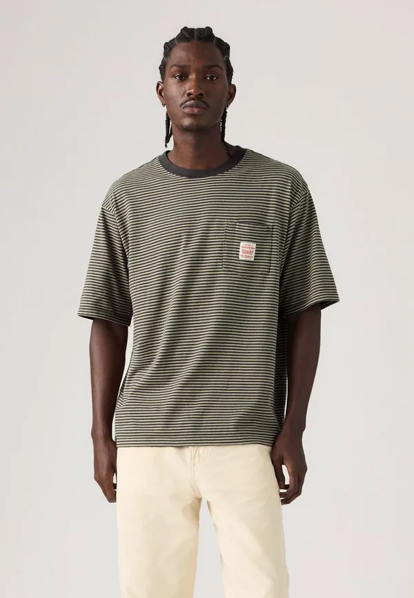 Рабочая футболка, базовая футболка Levi'S Workwear, Euan Stripe Dried Sage — фото 2