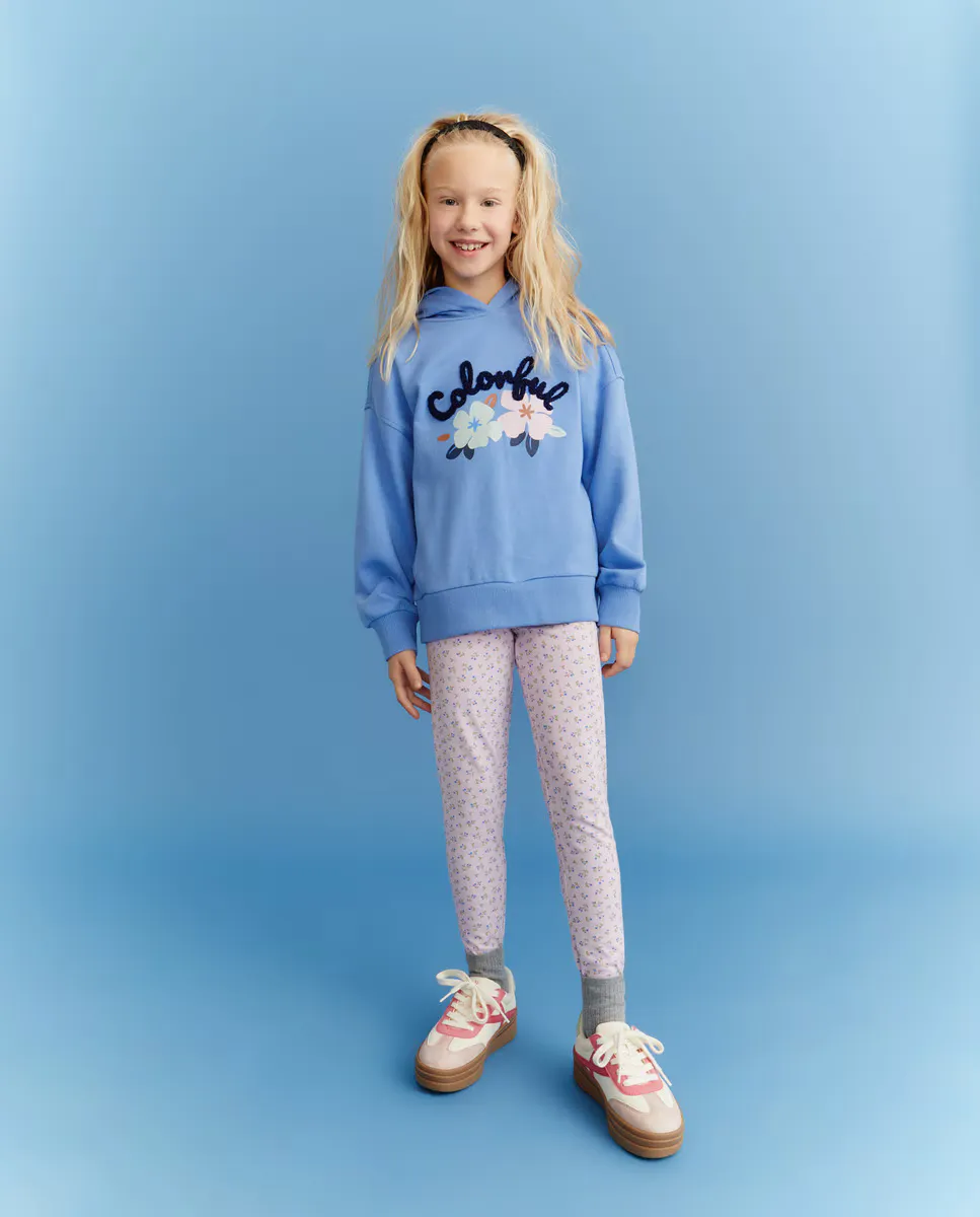 

Базовые леггинсы для девочки с цветами Kids El Corte Inglés, розовый
