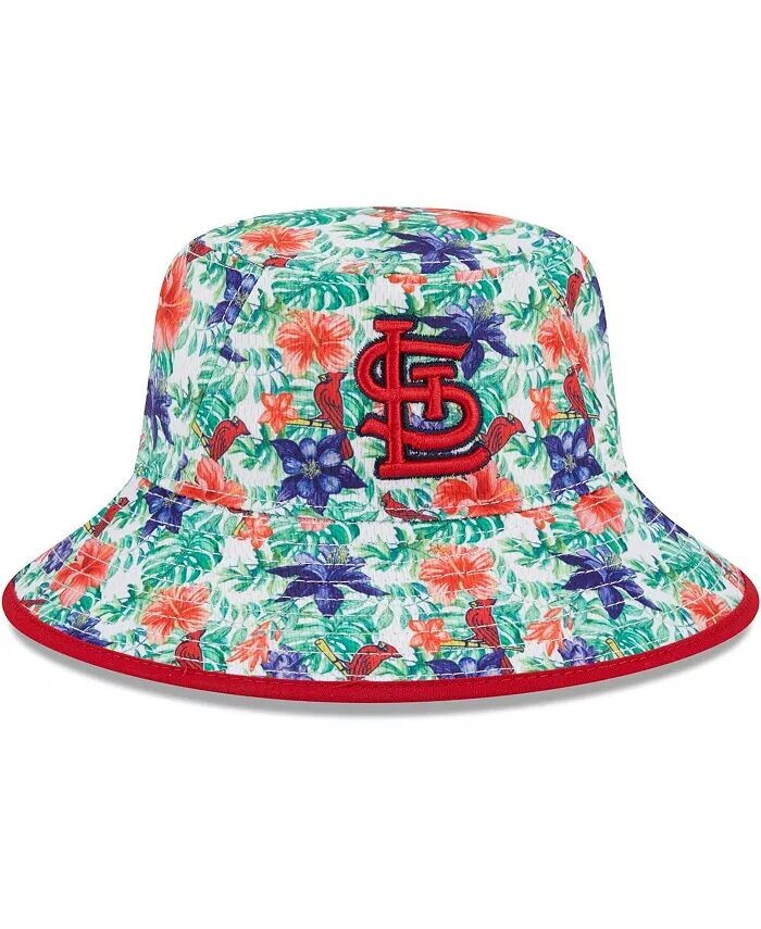 

Мужская панама с тропическим цветочным принтом St. Louis Cardinals New Era, красный