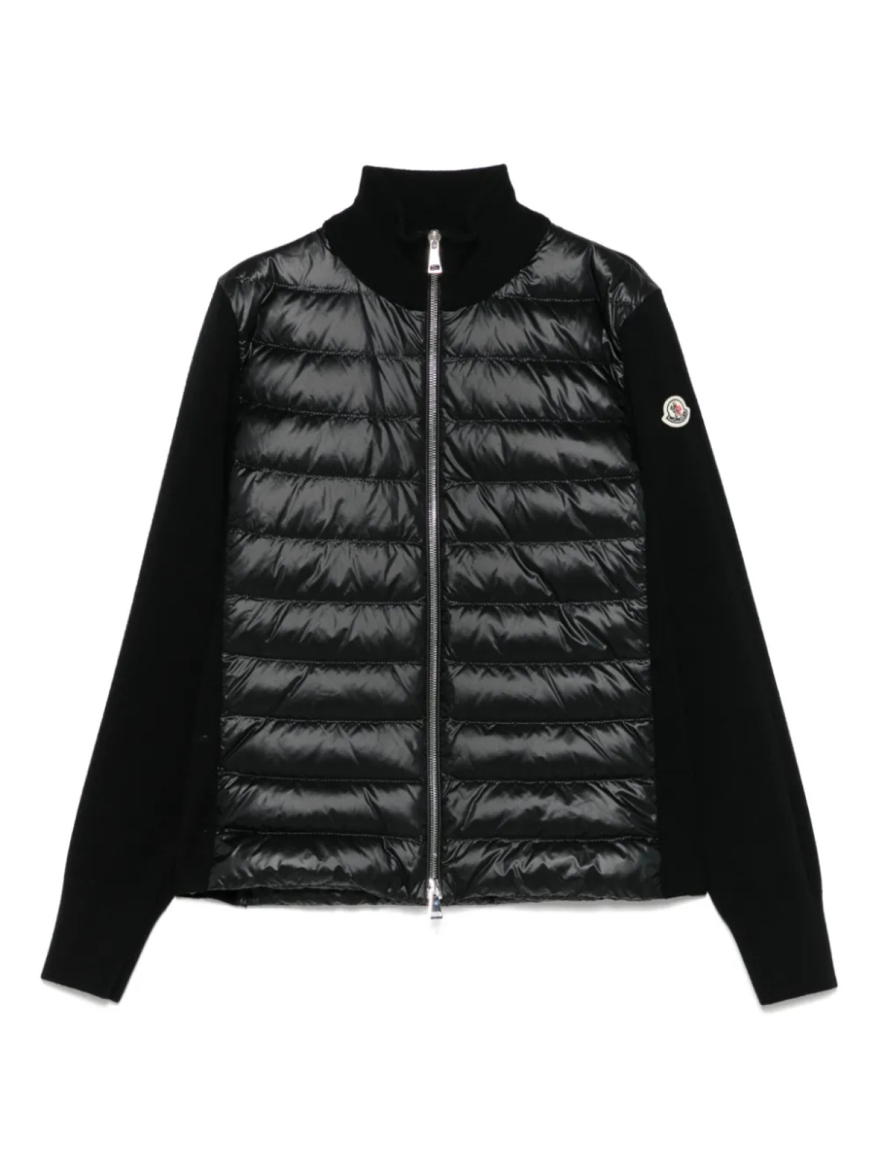 

Шерстяная стеганая куртка на молнии Moncler, черный