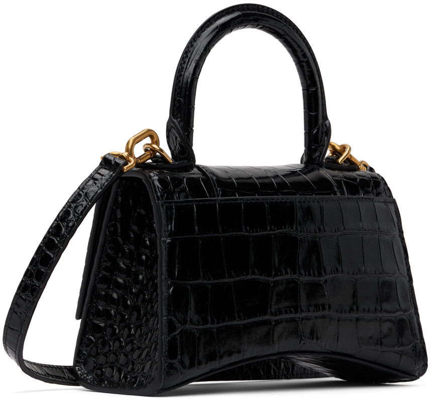 Черная сумка «Песочные часы» размера XS Balenciaga, цвет Black — фото 3