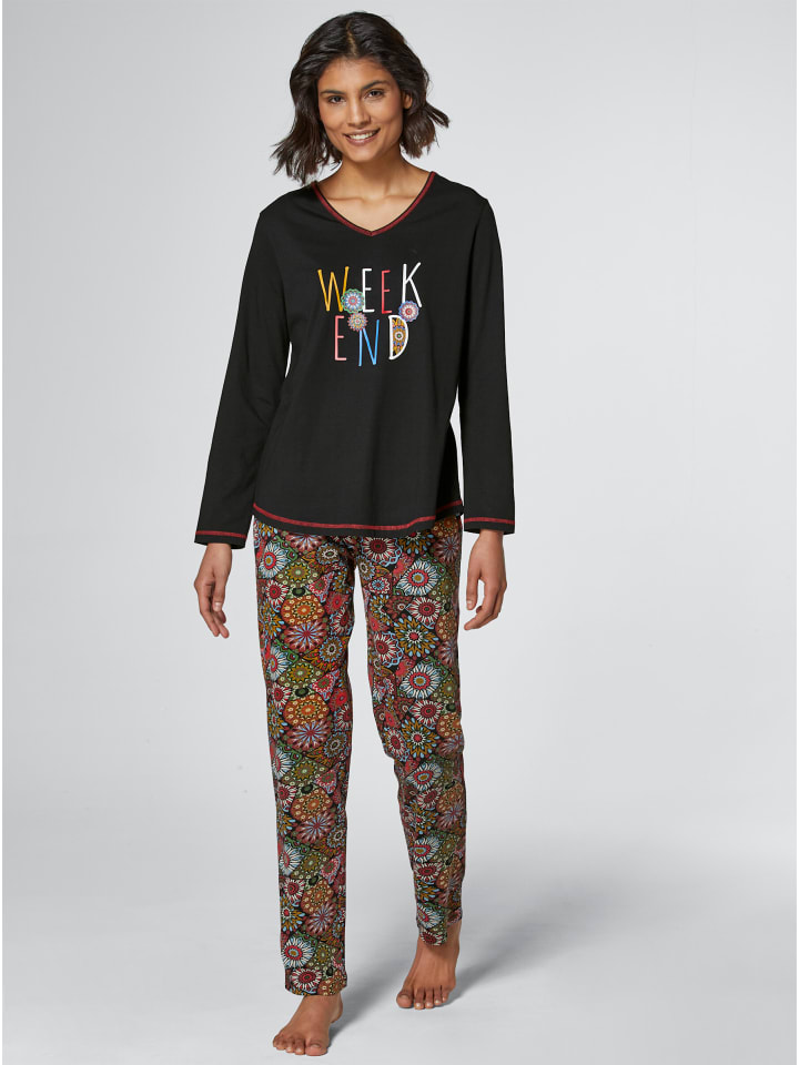 

WITT WEIDEN Черная пижама с принтом