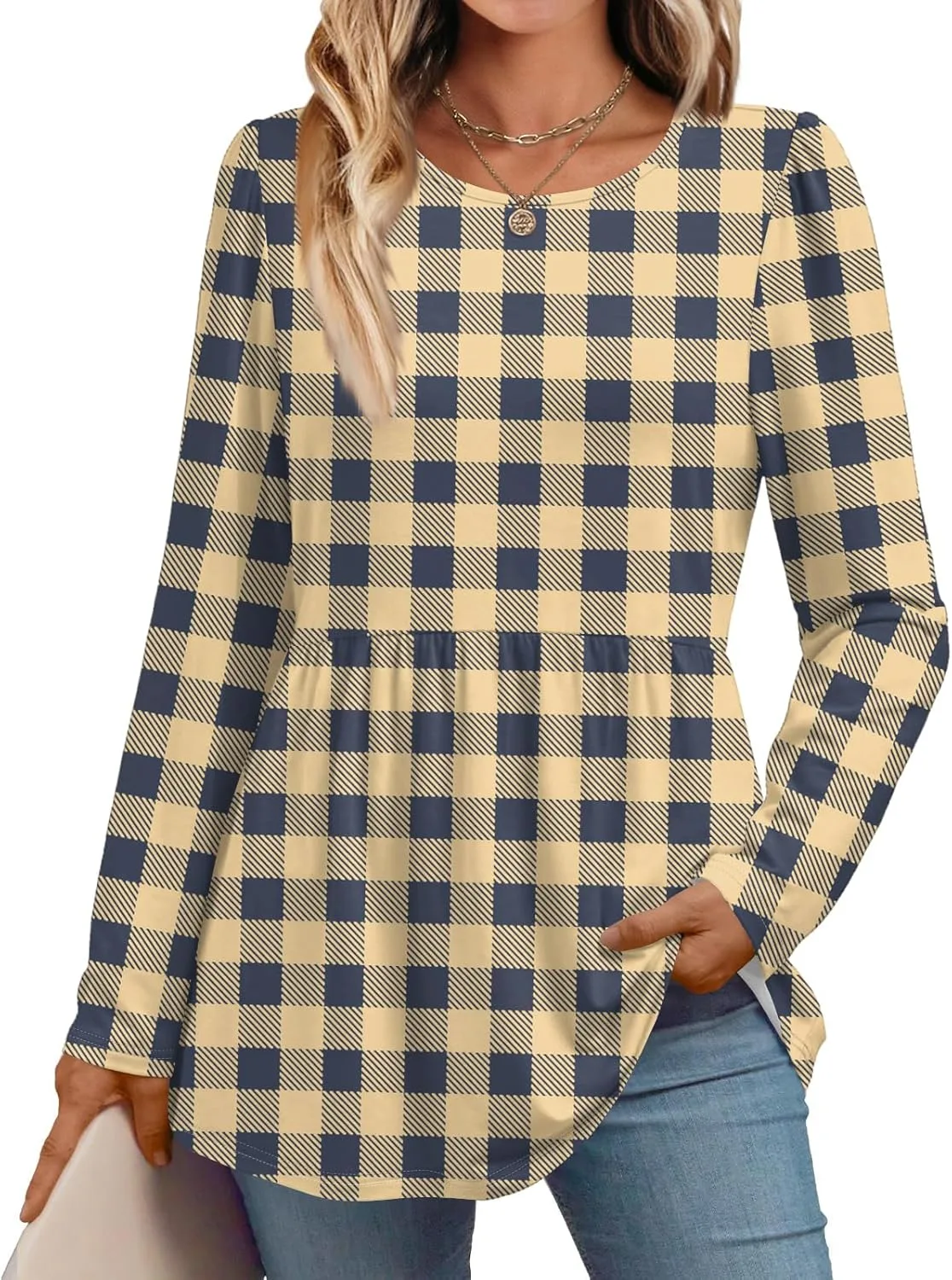 

Kenvina рубашка с длинным рукавом для женщин, button down, модная осень 2025, crew neck