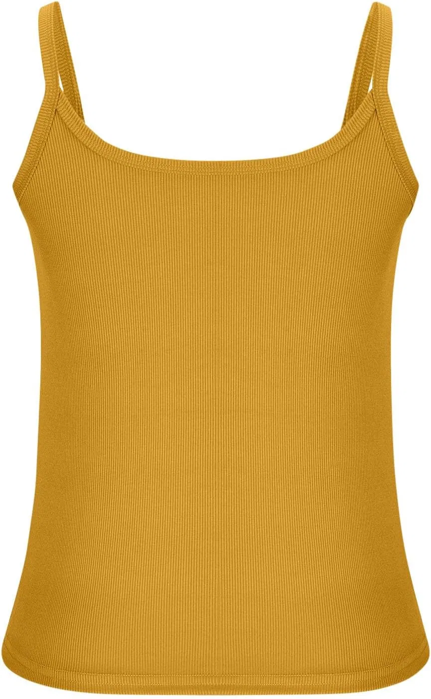 Топ-майка женская облегающая, Ribbed Knit, Yellow — фото 3