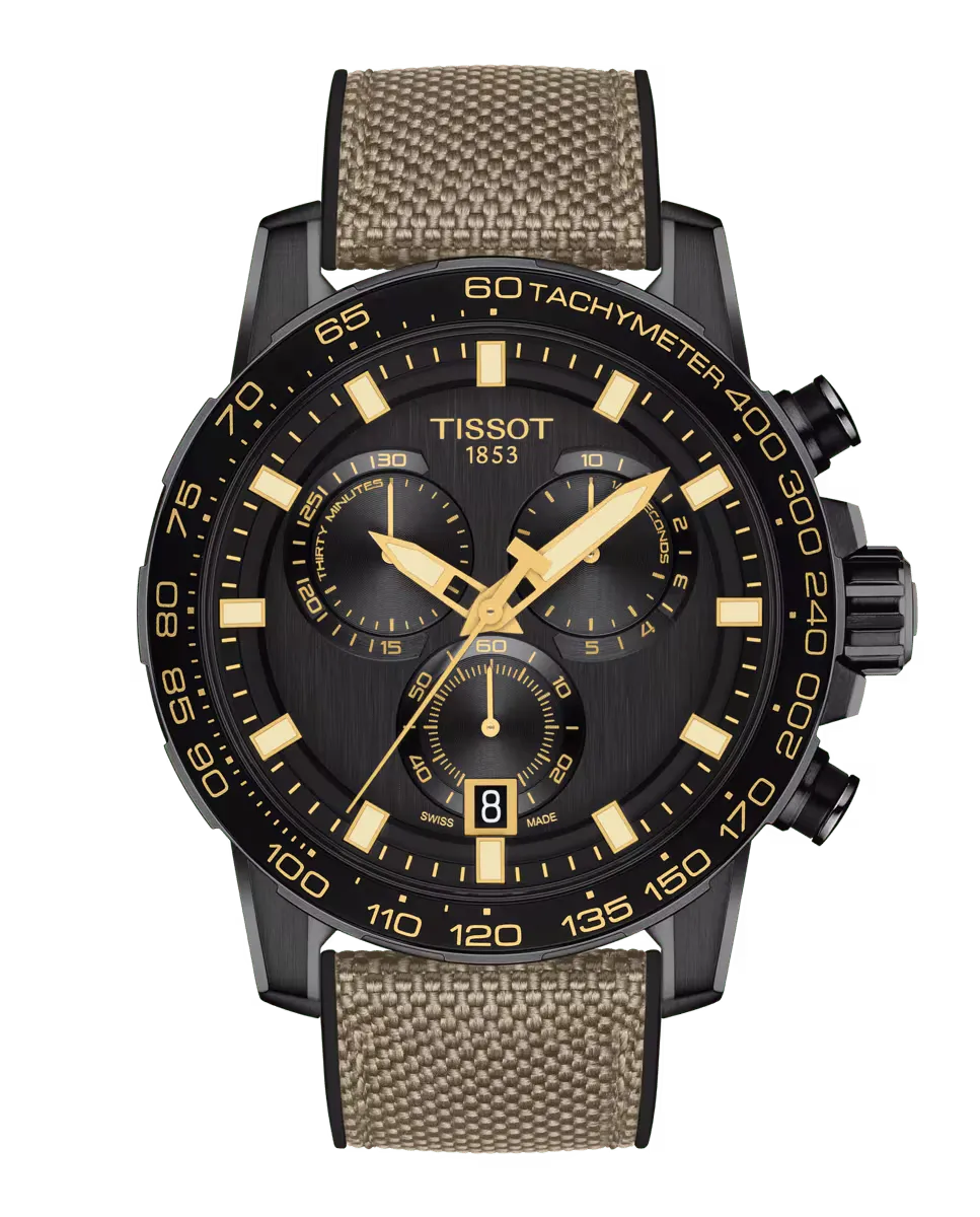 

Мужские часы из коллекции Super Sport из коричневой резины Tissot, коричневый