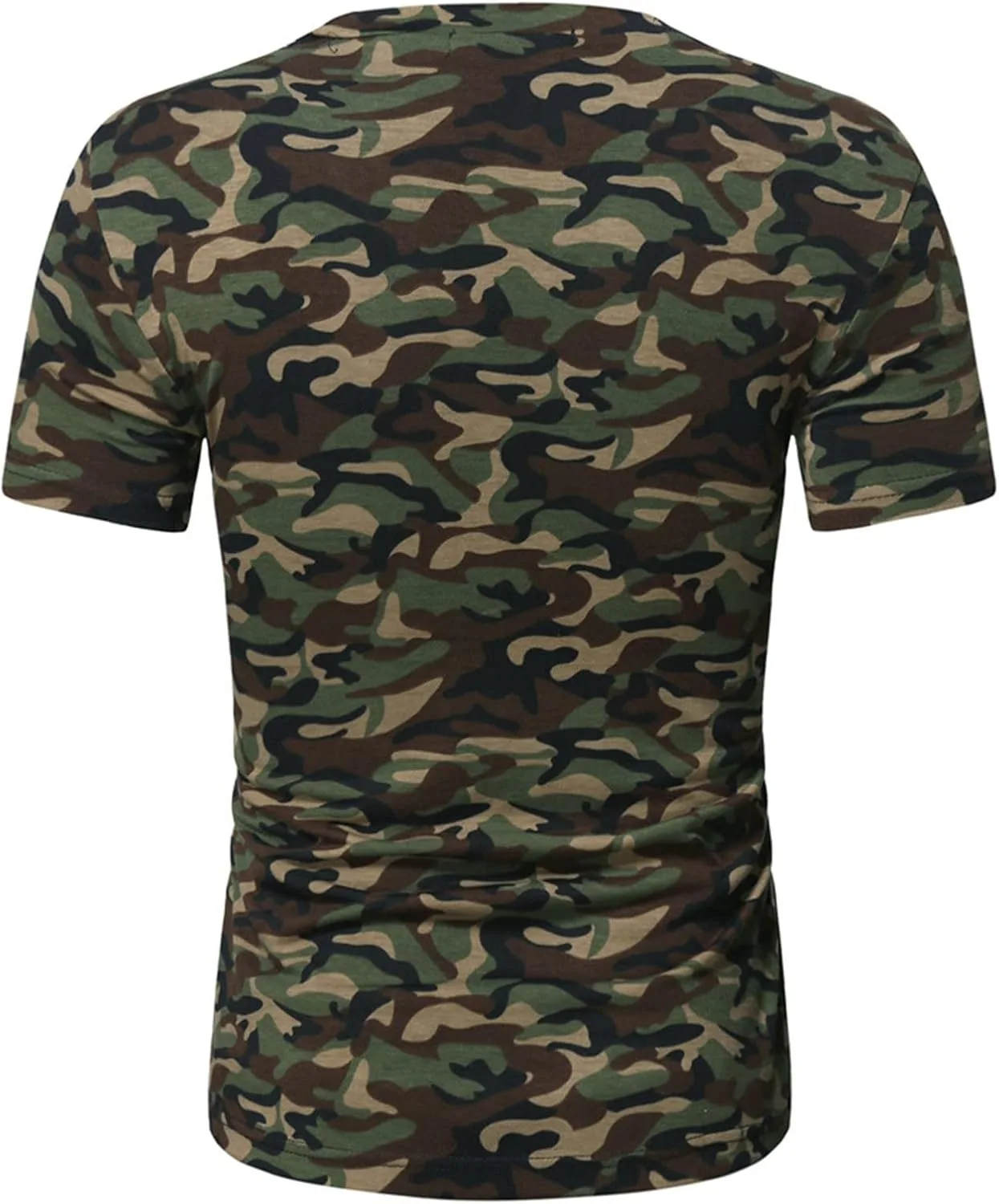 Мужская футболка с V-образным вырезом Camo, свободного кроя — фото 3