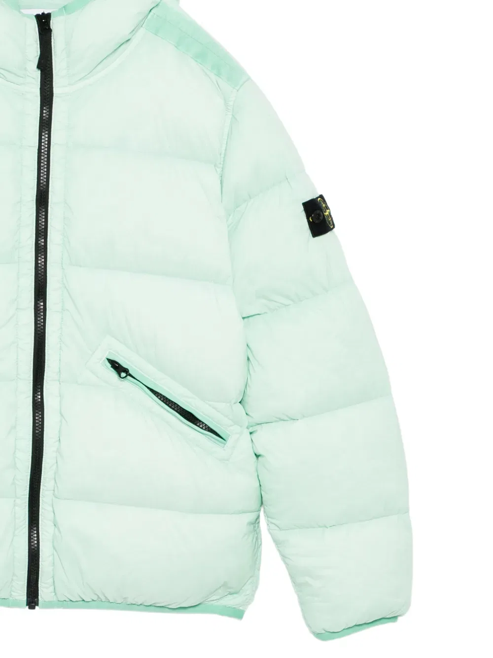 Куртка с нашивкой в виде логотипа Stone Island Junior, зеленый — фото 3