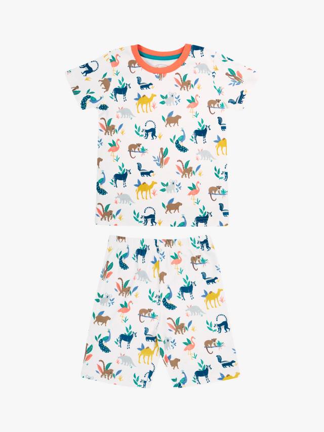 

Короткая пижама из органического хлопка для сна для детей Frugi, цвет Wild Life