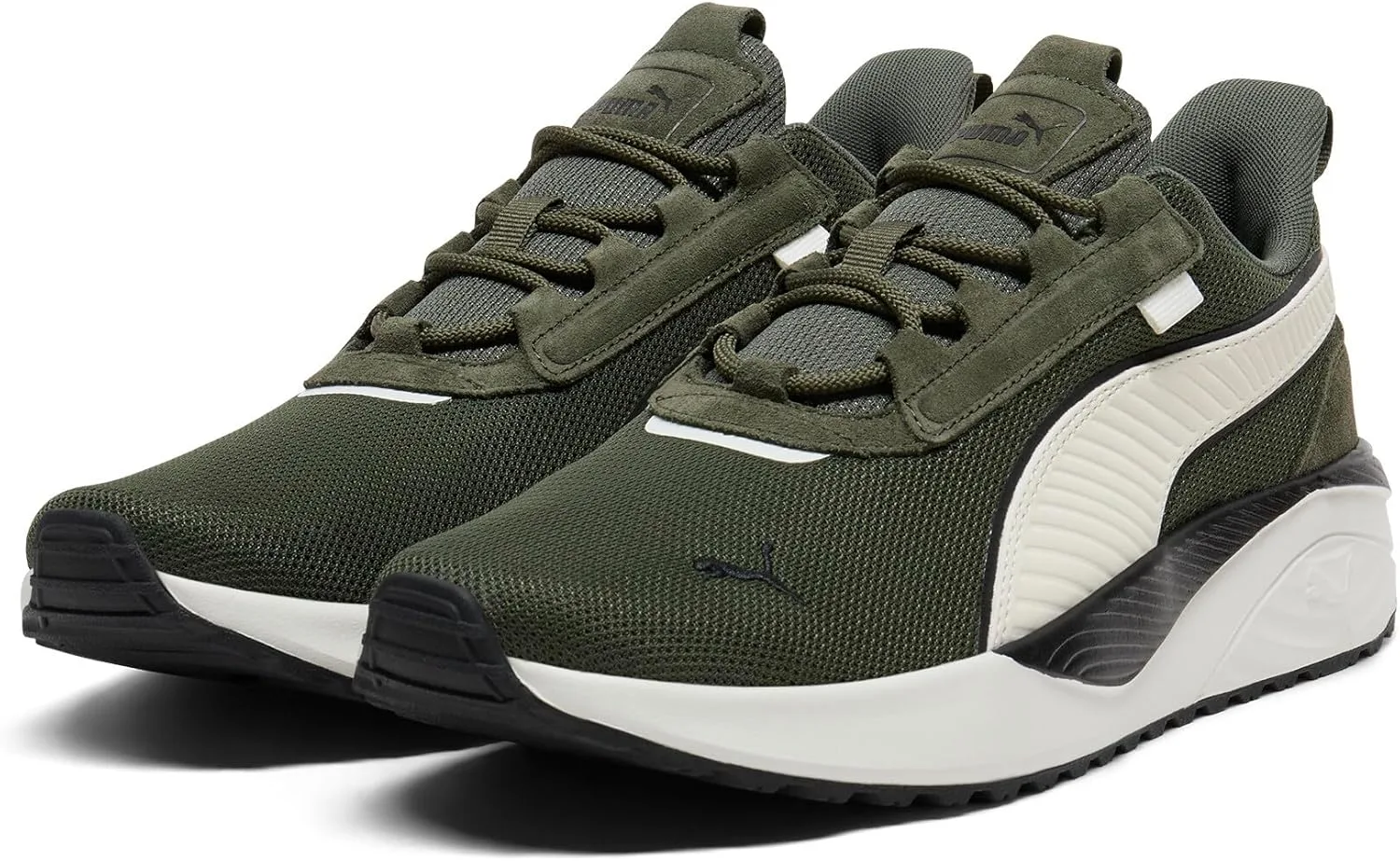 Мужские кроссовки PUMA Pacer 23 Street Trainers, белый/черный/зеленый