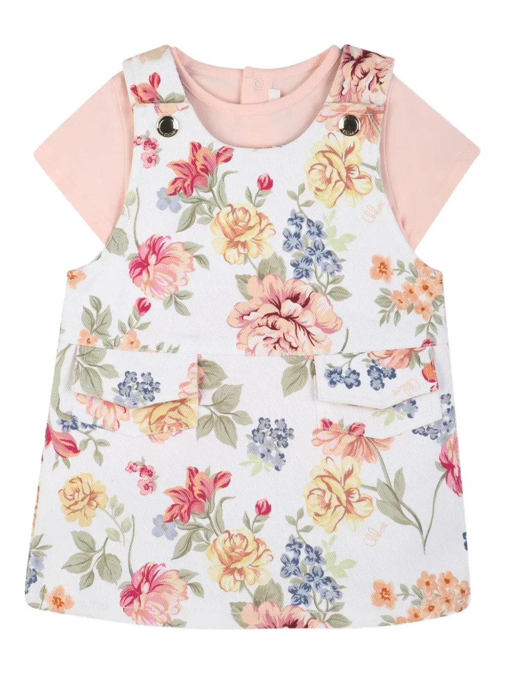 Комплект для новорожденного с цветочным принтом Chloé Kids, розовый