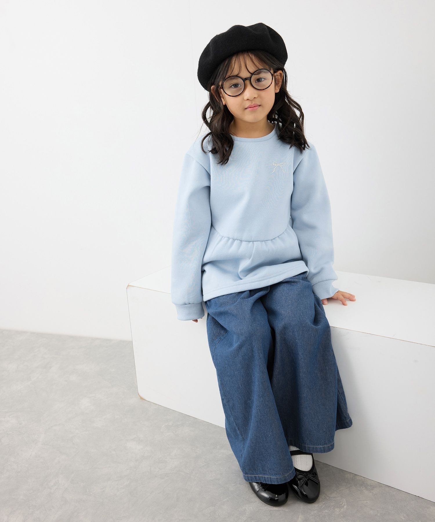 Топ с баской на флисовой подкладке ROPE' PICNIC KIDS, Light gray (08) — фото 4