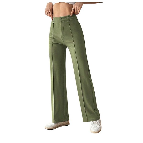 

Женские брюки прямого кроя с высокой талией Seoria, Matcha Green