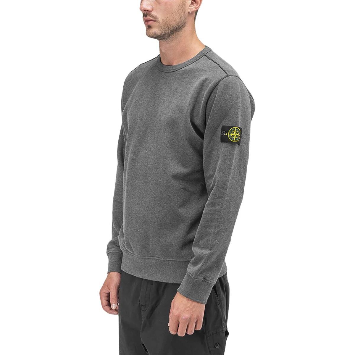 Толстовка мужская угольно-серая Stone Island, серый — фото 3