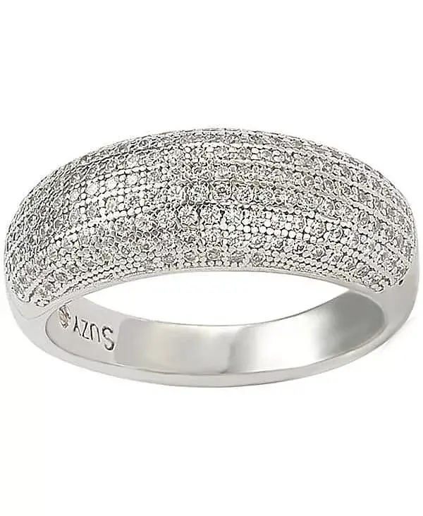 

Юбилейное кольцо Suzy Levian из стерлингового серебра с кубическим цирконием Suzy Levian New York, white