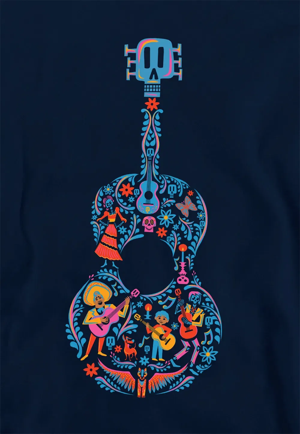 Детская худи Coco с гитарой, Disney, темно-синий — фото 2