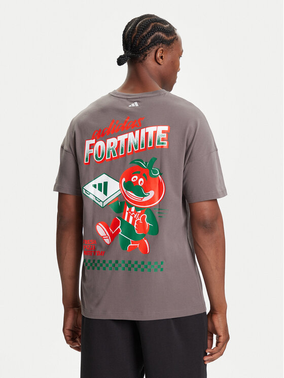 Футболка loose fit Fortnite Graphic JV7965 Adidas, серый — фото 3