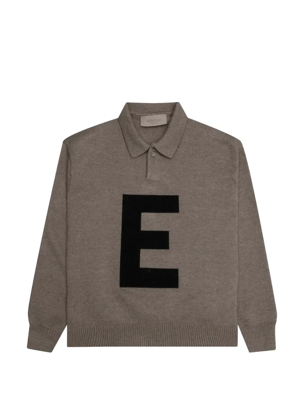 Вязаная рубашка-поло Fear Of God Essentials Kids, коричневый