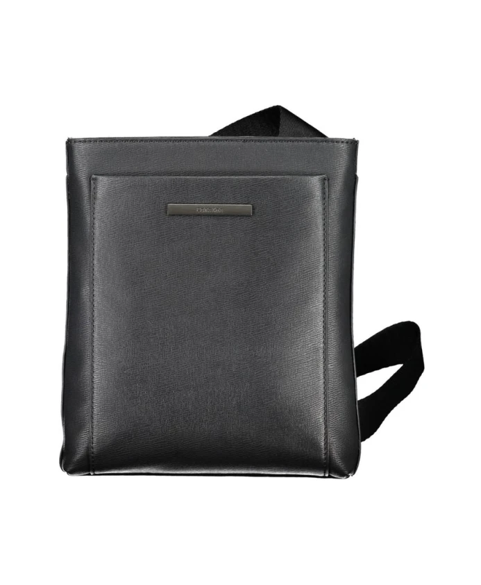 

Черная экологичная сумка через плечо с логотипом. Calvin Klein, черный