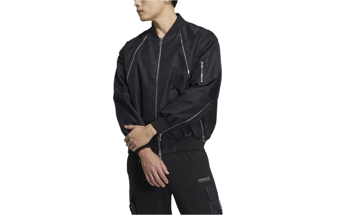Adidas Originals Куртка adicolor мужская черная с воротником стойкой