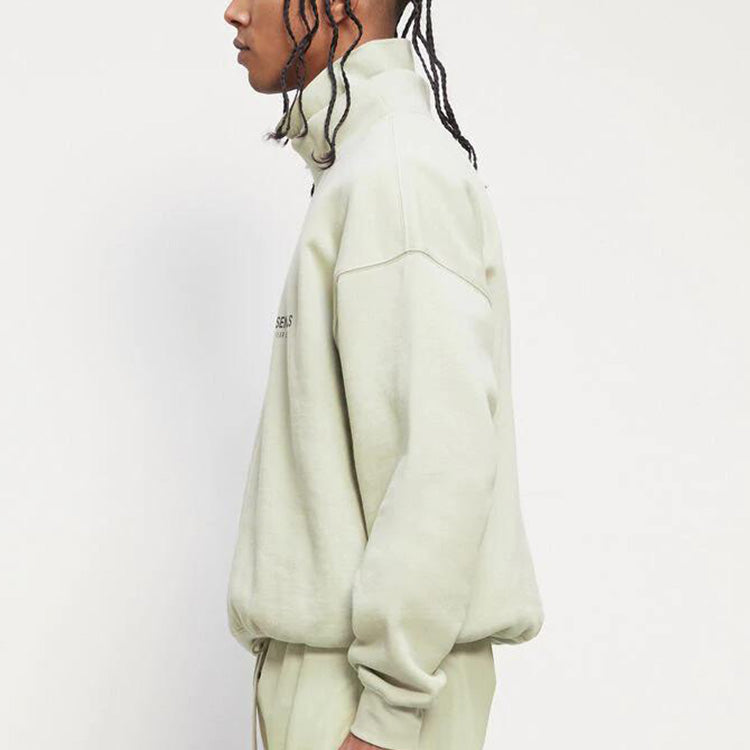 Спортивная толстовка Fear of God Essentials FW20 Mock Neck Sweatshirt 'Sage' FOG-FW20-306, зеленый — фото 3