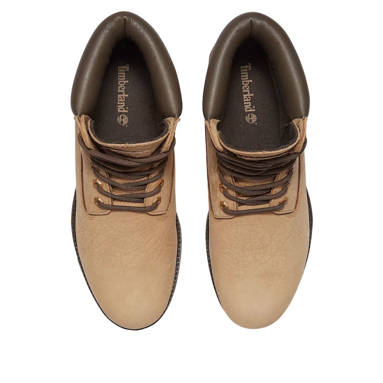 Водонепроницаемые ботинки Timberland Premium 6 дюймов, цвет «бежевый нубук, темно-коричневый» — фото 3