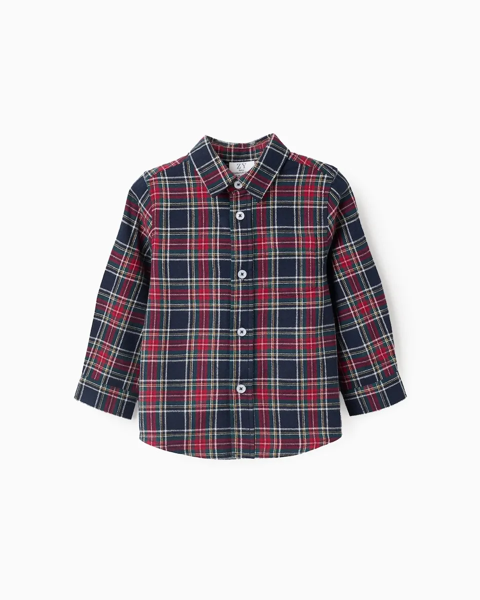 

Детская рубашка для мальчика с длинным рукавом Zippy, синий