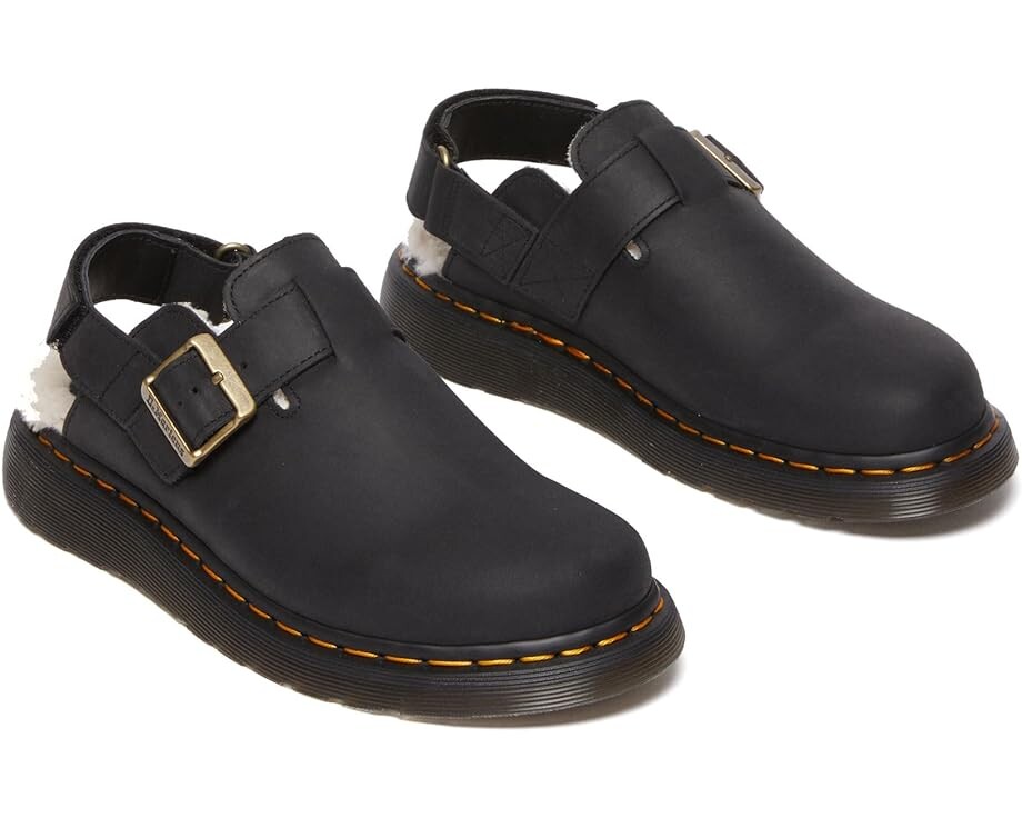 

Сабо Dr. Martens Jorge II Faux Fur Lined Slingback Mules, черный