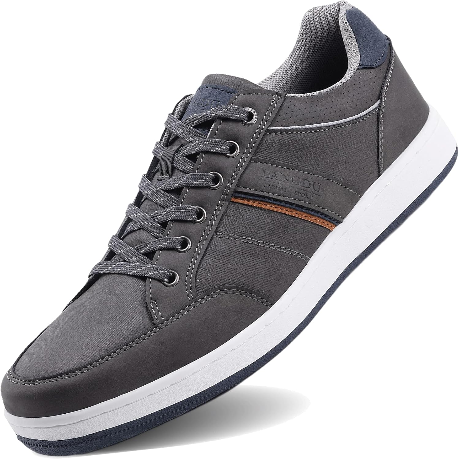 

Мужские повседневные кроссовки, модные, дышащие, удобные для ходьбы, размер 8-12 Langdu, серый