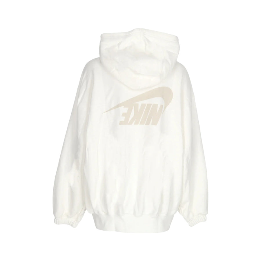 Куртка (WMNS) Nike Sportswear Oversized Full-Zip French Terry Hoodie Asia Sizing 'Sail Light Orewood Brown', бежевый — фото 2