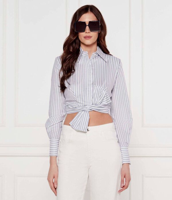 

Рубашка Cropped fit Elisabetta Franchi, синий