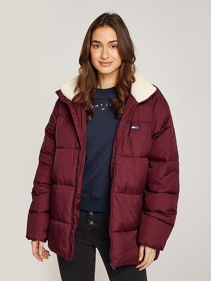 

Пуховик TOMMY JEANS, бордовый