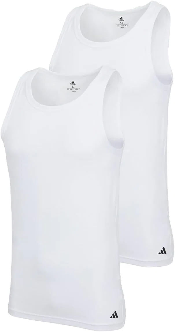 Мужской топ-майка adidas, 2 шт., White-4am018