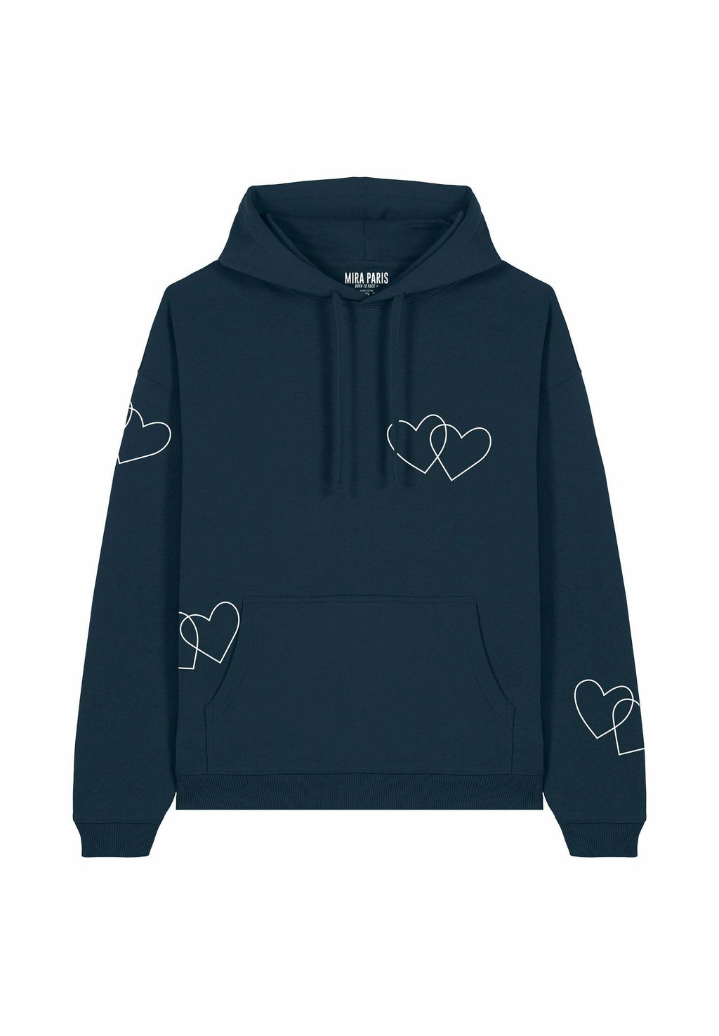 

Толстовка TOO MUCH LOVE PRINT HEAVYWEIGHT - Hoodie Mira Paris, темно-синий