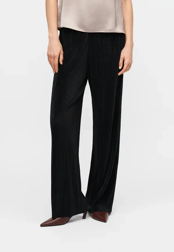 Брюки-палаццо Calvin Klein Plisse pull on pant, черный