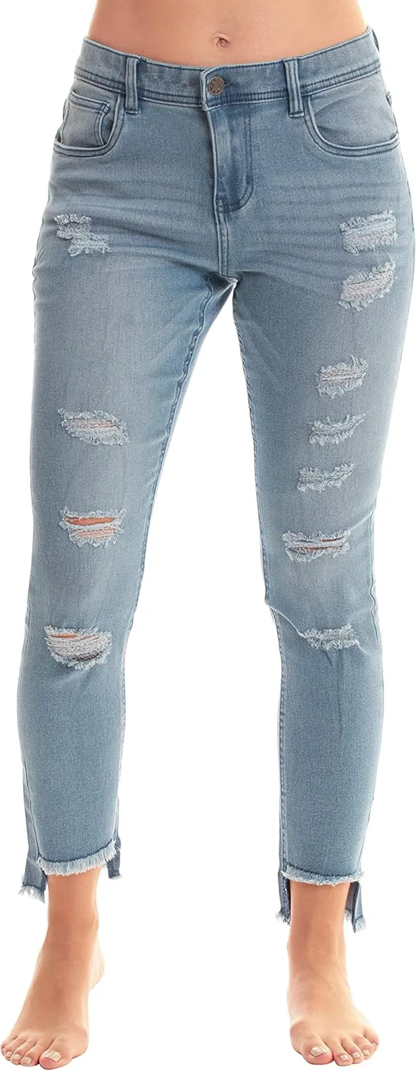 

Just Love джинсы-леггинсы с эффектом потертости