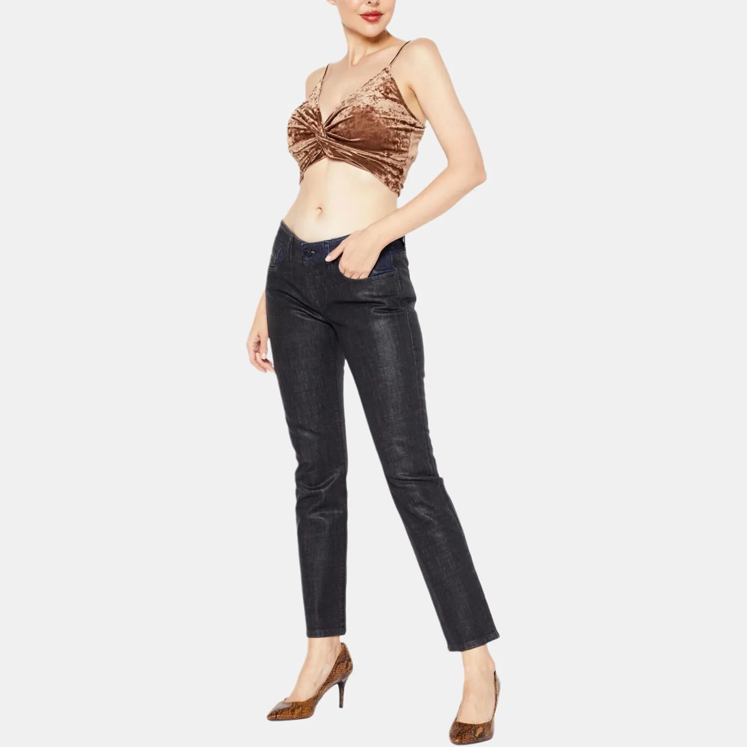 Джинсы slim fit черные DIESEL — фото 3