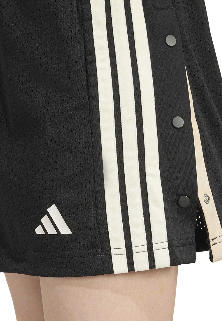 Шорты спортивные, сетчатые, Stadium Mesh Adidas, белый/черный — фото 3