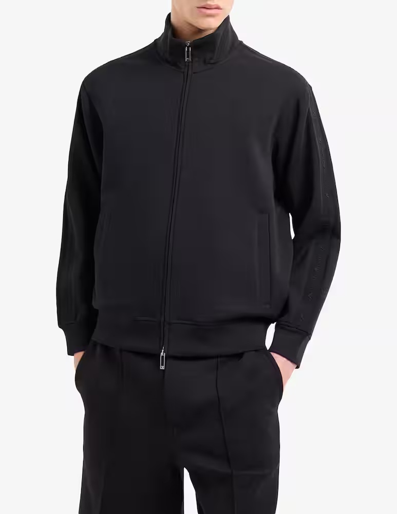 

Лента с логотипом толстовки и молнией Emporio Armani, черный