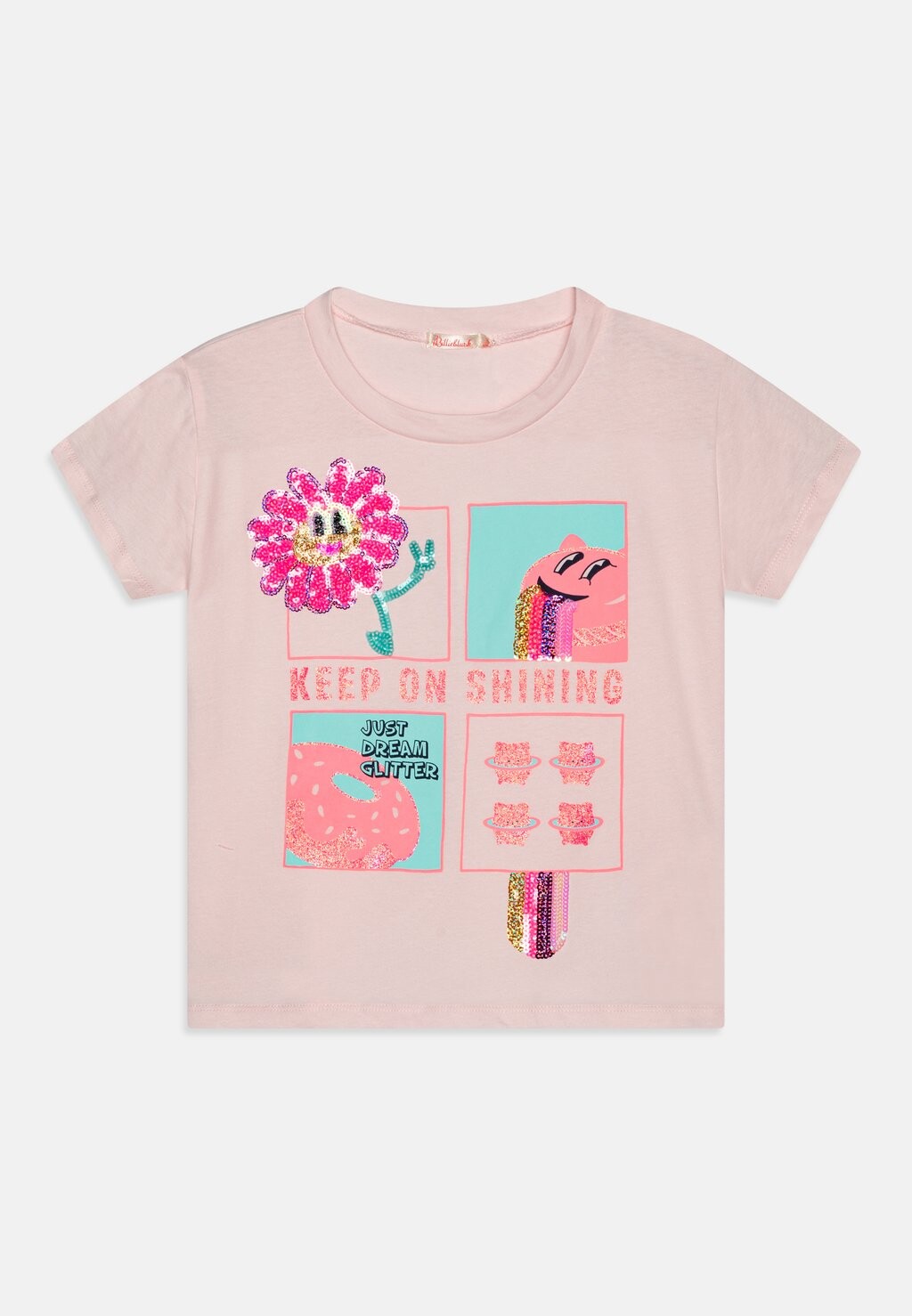 

Футболка с принтом Sleeves Tee Billieblush, цвет pink pale