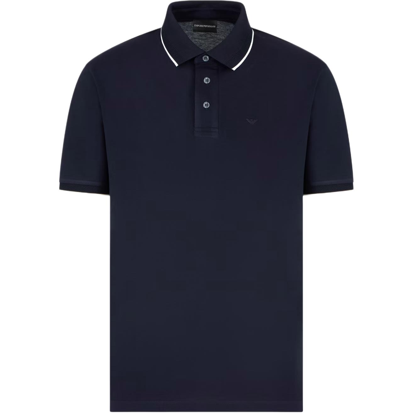 Поло с вышитым логотипом EMPORIO ARMANI, Marine