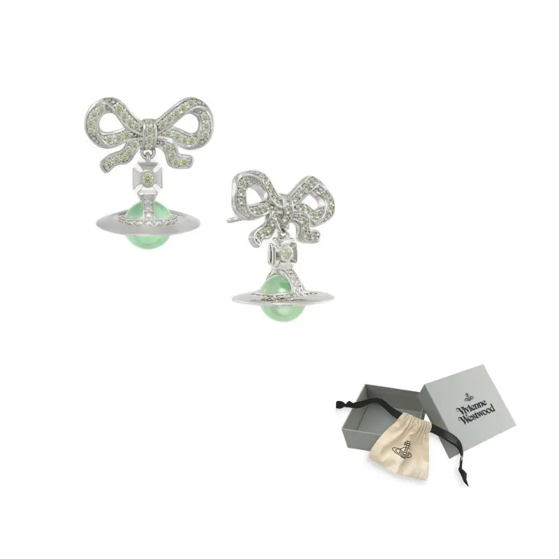 

Vivienne Westwood Серьги-гвоздики Women's Light Grass Green/Silver